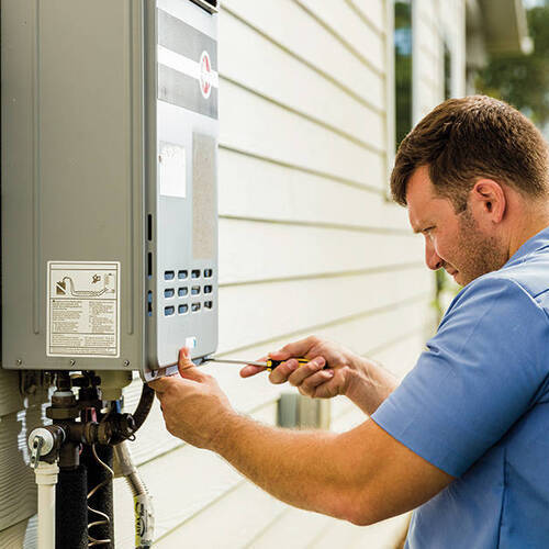 Tankless water heater installation