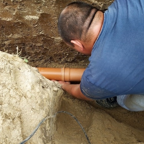A plumber provides slab leak repair.